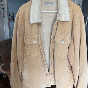 Outerknown Men’s Tan Corduroy Sherpa-Lined Jacket